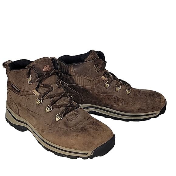 Timberland Boys Waterproof Lace Up Hiking Boots, Brown Suede, Size 5 - Picture 1 of 13